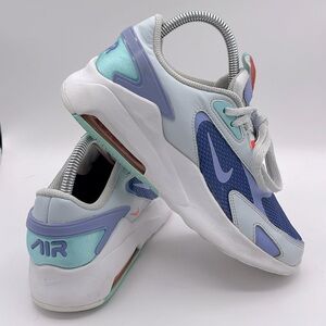 Nike Air Max Bolt Kids Size 4.5 Y Blue and White Sneakers